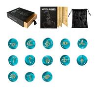 Runes Set - Divination Stones | Spiritual Ornament Decoration Tools with Guide Book and Bag for Women Men Altar Paganism Rituals