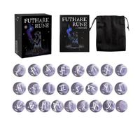 Runes Stones Set | Engraved Divination Runes with Guide Book