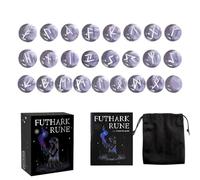 Runes Stones Set Spiritual Divination Tools With Guide Book