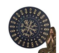 Runes - Wooden Divination Runes, 25 Wooden Runes with Disc - Immortal Inscriptions Witch Supplies, Multifunctional Altar Craft Tools,