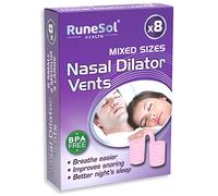 Runesol Snoring Relief Nasal Dilator, 8 x Mixed Pink Nasal Dilators, Snoring Aids for Men and Women, Sleep Nose Vents, Anti Snoring Devices, Stop Snoring Aid for Sleeping, Snore Stopper, Congestion