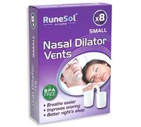 Runesol Snoring Relief Nasal Dilator, 8 x Small Clear Nasal Dilators, Snoring Aids for Men and Women, Sleep Nose Vents, Anti Snoring Devices, Stop Snoring Aid for Sleeping, Snore Stopper, Congestion