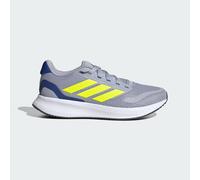 adidas RUNFALCON 5 Shoes Junior Running, Halo Silver/Lucid Lemon/Team Royal Blue, 4 UK Child