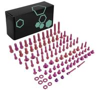 Runfarr Motorcycle Screws Kit,Seat/Rear Sprocket/Brake Disc/Rear Fender/Chain Guard/Fork Cover/Motor Fixed Screws,Titanium Alloy Nut Bolts Set for Sur Ron