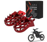 Runfarr Motorcycle Wide Foot Pegs,Footpegs Foot Pedals Rests CNC Aluminum for Talaria Sting X3/MX3/MX4/MX5-Red
