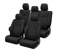 runfider Custom Seat Covers for Wrangler JK 2013 2014 2015 2016 2017 4 Door Heavy Duty Cloth Protector Interior Accessories，Waterproof & Machine Washable, Foam Padded - Black（Front & Rear）