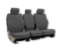 runfider Oxford Fabric Seat Covers for Ford XLT and Lariat 2014 for Ford F250 F350 F450 F550 XLT and Lariat 2015-2021 - Front Row 40/20/40 Split Bench with Center Console Access - Gray