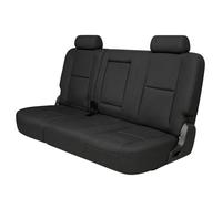 runfider Seat Covers for Chevy Silverado & GMC Sierra 1500/2500HD 2007-2013 Heavy Duty Cloth Protector Interior Accessories，Waterproof & Machine Washable-Black (Rear)