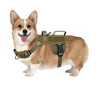 RunFido - Heavy Duty Tactical Dog Harness for Small Dogs, Prevents Pulling and Choking, Easy to Put on and Take Off, MOLLE System, Adjustable Reflective Vest with Breathable Padding