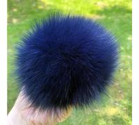 RUNGG 13x 15cm Large Size Real DIY Faux Fur Pom Poms for Beanies, Bags, Shoes & Accessories