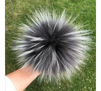 RUNGG 13x 15cm Large Size Real DIY Fur Pom Poms for Beanies & Bags Shoes