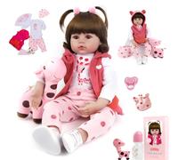 RUNGQIANY Realistic Reborn Dolls Girl 20 Inch 50 cm Soft Silicone Vinyl Reborn Baby Dolls Handmade For Girls Boy Girl Toy Gift Xmas Gift Lifelike Newborn Reborn Dolls 20 inch Toddler