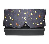 RunGrape 100% Mulberry Silk Eye Mask Blackout Sleeping Eye Cover for Night Sleep and Travel Nap,Soft Adjustable Eyeshade, Comfortable Organic Blindfold for Women Men,Large Size, Stars (Stars)
