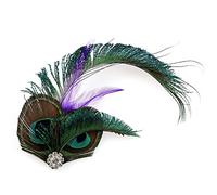 RUNHENG Handmade Feather Peacock Hair Clip
