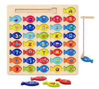 RunHero Magnetic Wooden Fishing Toy for Toddlers - Alphabet Fish Catching Game with Number and Letter Puzzles, Ideal for Preschool Learning Fun in ABCs and Math for Kids Ages 3 to 5