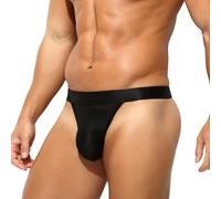 RunHero Men's Thong Underwear -Breathable Mesh T-Back Thongs Underwear No Squeeze Design for Gym & Daily Wear, A1-black, S