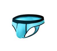 RunHero Men's Thong Underwear - Sheer Mesh T-Back Breathable & No Squeeze Design for Gym & Daily Wear, Blue, S