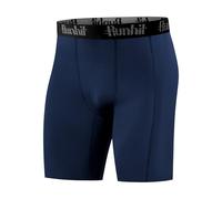 Runhit 1 or 2 Pack Compression Shorts Men, Anti Chafing Spandex Underwear Moisture Wicking Tights Base Layer Shorts Quick Dry Cycling Undershorts for Running Gym Sport Workout Navy S