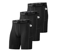 Runhit Compression Shorts Men with Pocket,Underwear for Men Spandex Running Shorts Workout