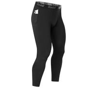 Runhit Men’s Running Leggings with Pockets, Gym Compression Pants Sports Tights, Thermal Base Layer Trousers for Jogging Golf Cycling Black S