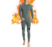 Runhit Thermal Underwear Mens Fleece Lined Long Johns for Men Thermals Top and Bottoms Set Long Sleeve Base Layer Cold Weather Gear 4XL
