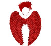 Runhomal Adults Feather Angel Wings With Headwear Fairy Cosplay Wing For Stage Show Halloween Christmas Party Type 7 One Size