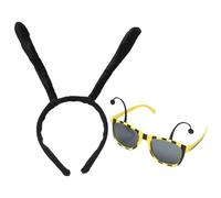 Runhomal Ant Bee Antenna Headbands With Sunglasses Butterfly Cosplay Costume Accessories For Halloween Yellow A One Size
