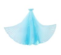Runhomal Belly Dance Butterfly Wings Symphony Yarn Cape Cloak Halloween Carnival Performance Costume Green 55cm