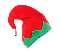 Runhomal Christmas Elf Felt Hat Jingle Bells Xmas Holiday Party Costume Santa Hat Favors Gifts Accessoriess Red One Size