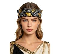 Runhomal Forest Elf God Circlet for Men Women Roman Emperor Crown Renaissance Toga Medieval Laurel Headband Silver Gold One Size