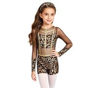 Runhomal Girls Cavegirl Leopard Costume Primitive Clothing | Cavegirl Cosplay Costume,Leopard Dance Leotard,2 Pcs Dance Outfit,One Piece Bodysuits,Back Invisible Zipper,Photo Prop