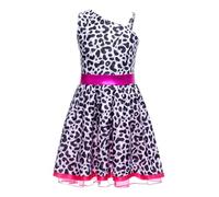 Runhomal Kids Girls Pageant Dress Up Ball Gown Diva Dolls Princess Dress Wonderland Tea Party Playwear Hot Pink 5-6 Years