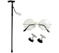 Runhomal Magic Costume Set Magician Hat Cape Walking Stick Etc For Halloween Carnival Masquerade Party Type A One Size