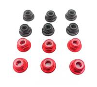 runhuabaihuo 12pcs M5 Motor Screw Nuts Aluminum Alloy CW CCW Flange Nylon Insert Self-Locking Lock Nuts for RC FPV Racing Drone