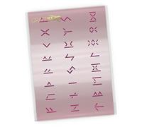 Runic Alphabet Stencil Set - 24 Mini Rune Symbols (2 cm Tall) - Reuseable Elder Futhark Runic Script Template by CraftStar