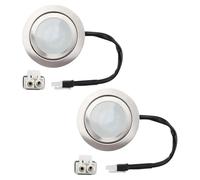 Runioney 12V DC 2W Range Hood Lights with EL Socket Male, 2Pack Hole Closet Stove LED Light Recessed, Kitchen Light Bulb