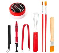 RUNJRX KEYBOARD Lube Kit JR-306 0.35oz/10g for Mechanical Keyboard Switch Lube, Keyboard Tool with Lube Brush,Clean Brush,Keycap Puller,Switch Puller,Tweezer(8 Pcs)