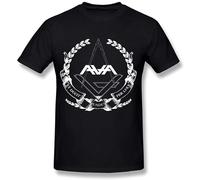 RunKouXiang Men's Angels and Airwaves Compasses Logo T Shirt M Black Size L