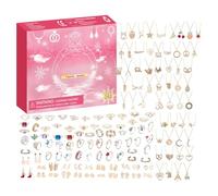 Runkoyea Christmas Advent Countdown Calendar,Festive Seasonal Winter Holiday Charm - 24 Day Christmas Countdown Calendar with Jewelry - for Adults Teens Family Friends Girls Teenagers Women