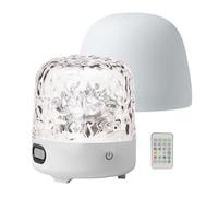 Runkoyea Lunie Light - Lunie OceanWave Lamp, OceanWave Projector Night Light with Bluetooths Speaker, 16 Colors Mushroom LED Lights with Remote Control, Charging, 4 White Noise Modes