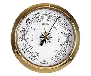 RUNLAIKEJI 145mm/5.7inch Wall Mounted Barometer,Metal round dial barometers,Barometric pressure gauge for home,Fishing barometer,Barometers for the home Indoor Outdoor
