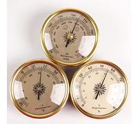 RUNLAIKEJI 3 in 1 barometer thermometer hygrometer,Metal Round dial Barometer Weather Station,Fishing barometer,Barometers for the home Indoor Outdoor
