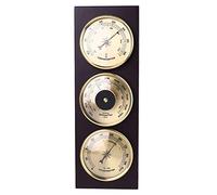 RUNLAIKEJI Barometer, Hanging 3-in-1 barometer, barometer, thermometer and hygrometer, barometer with wooden frame base, No Batteries Needed