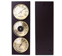 RUNLAIKEJI Barometer, Hanging 3-in-1 barometer, Indoor and Outdoor Use, Weather Station, Thermometer and Hygrometer, Round Frame Hygrometer, No Batteries Needed, Barometric pressure gauge for home