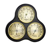 RUNLAIKEJI barometer, Hanging 3-in-1 barometer, Wooden barometer, Traditional Weather Station, Barometer with Thermometer and Hygrometer, No Batteries Needed