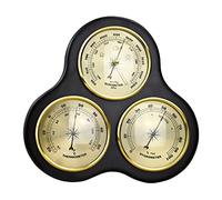 RUNLAIKEJI Barometers, Hanging 3-in-1 barometer, Barometers weather instruments, Barometric pressure gauge for home, Barometer thermometer hygrometer, Weather Station with Wooden Frame