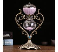 RUNLAIKEJI Hourglass Timer, 30 Minute Sand Timer, Glass Hourglass, Hour Glasses Decorative, Sand Clock, Sand Hourglass, Large Brass Hour Glass Sandglass for Gifts, Wedding, Home, Desk, Office Decor