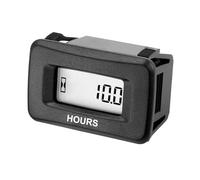 Runleader LCD Operating Hour Meter for Maintenance, AC/DC 5V to 277V for Riding/Zero Reverse Circle, Lawn Mower, Leaf Trimmer, Brushcutter, Generator, Motorhome, etc.