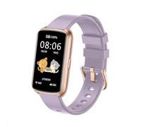 Runlio Fitness Tracker, 1.47 Inch Smartwatch, Touchscreen Activity Tracker with Thin Smartband Design, 5ATM Waterproof Fitness Watch Blood Oxygen Heart Rate Monitor for Android/iOS (Light Purple)