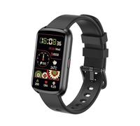 Runlio Fitness Tracker, 1.47 Inch Smartwatch, Touchscreen Activity Tracker with Thin Smartband Design, 5ATM Waterproof Fitness Watch SPO2 Heart Rate Monitor for Android/iOS, Black